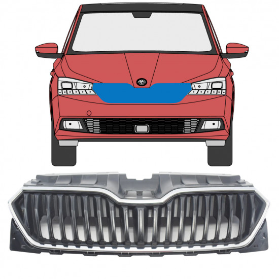 Grill til Skoda Fabia 2018- 7545