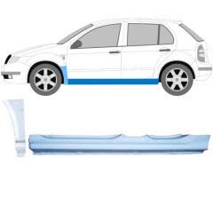 Dørpanel + reparationsplade til forskærm til Skoda Fabia I 1999-2007 / Venstre / Sæt 11168