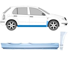 Dørpanel + reparationsplade til forskærm til Skoda Fabia I 1999-2007 / Højre / Sæt 11167