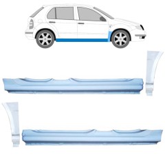 Dørpanel + reparationsplade til forskærm til Skoda Fabia I 1999-2007 / Sæt 11169