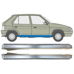 Dørpanel til Skoda Favorit 1989-1995 / Venstre+Højre / Sæt 14881