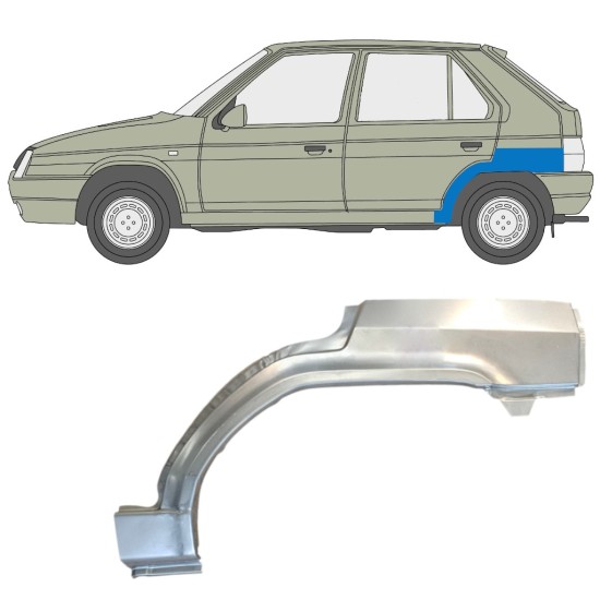 Bagskærm reparationspanel til Skoda Favorit 1989-1995 / Venstre 14883 Bagskærm reparationspanel til Skoda Favorit 1989-1995 / Venstre 14883