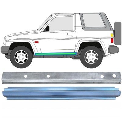 Dørpanel reparationsplade indre + ydre til Daihatsu Feroza Rocky Fourtrak 1984-1993 / Venstre / Sæt 17014