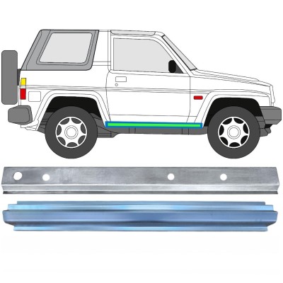 Dørpanel reparationsplade indre + ydre til Daihatsu Feroza Rocky Fourtrak 1984-1993 / Højre / Sæt 17013