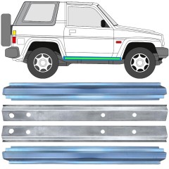 Dørpanel reparationsplade indre + ydre til Daihatsu Feroza Rocky Fourtrak 1984-1993 / Venstre+Højre / Sæt 17015