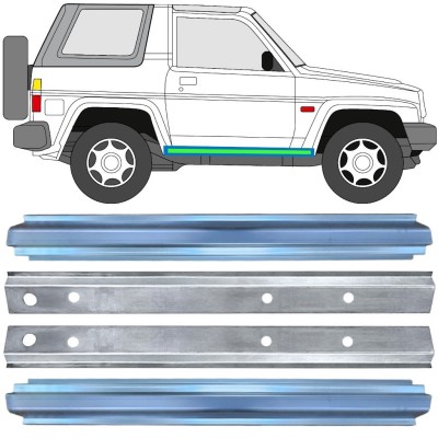 Dørpanel reparationsplade indre + ydre til Daihatsu Feroza Rocky Fourtrak 1984-1993 / Venstre+Højre / Sæt 17015