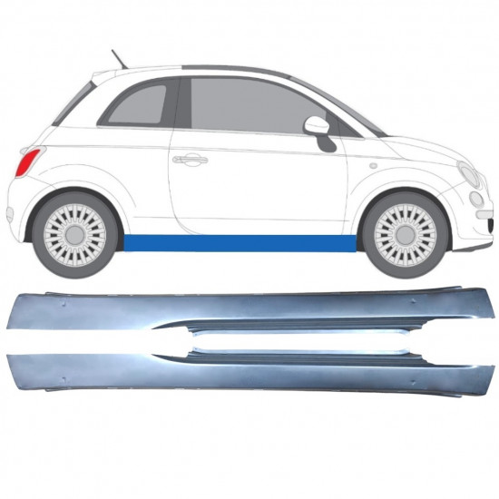 FIAT 500 2007-2018 FULD REPARATIONSDEL TIL DØRPANEL / PAIR