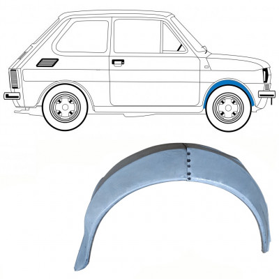 Indre reparationspanel til forskærm til Fiat 126p 1972-1978 / Højre 10215