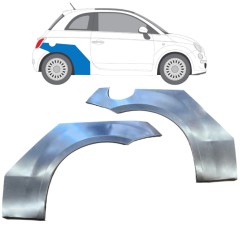 Bagskærm reparationspanel til Fiat 500 2007-2018 / Venstre+Højre / Sæt 16073