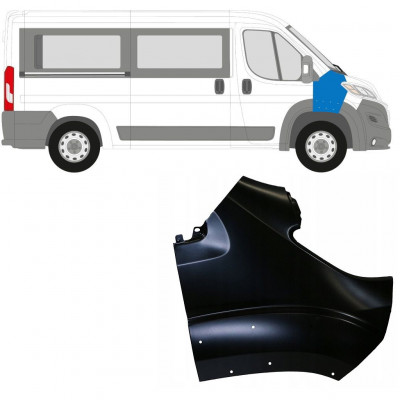 FIAT DUCATO 2014- FRONT FENDER MED HUL / HØJRE