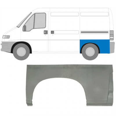 Bagskærm reparationspanel til Fiat Ducato Boxer Relay 1994- / SWB / Venstre 6490