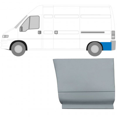 Reparationspanel til bagskærm bageste del til Fiat Ducato Boxer Relay 1994-2006 / Venstre 6484