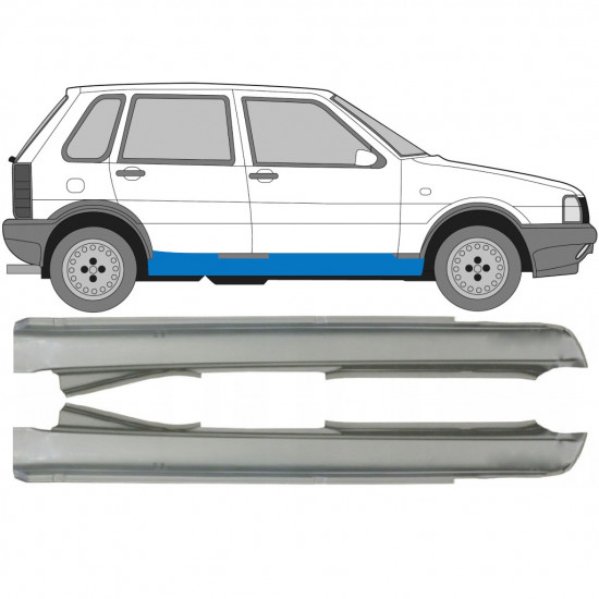 Dørpanel reparationsplade til Fiat Uno 1983-2002 / Venstre+Højre / Sæt 9666