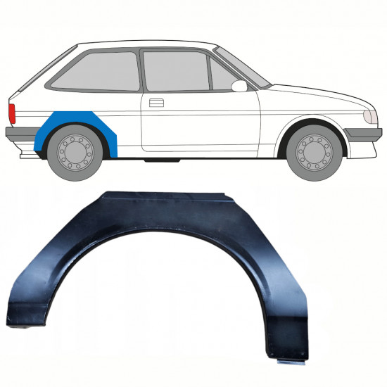 Bagskærm reparationspanel til Ford Fiesta 1983-1989 / Højre 8749