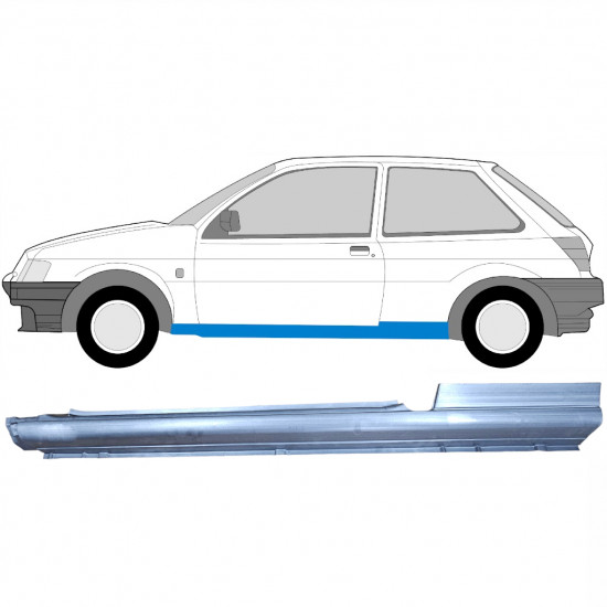 Dørpanel til Ford Fiesta 1989-1995 / Venstre 6580