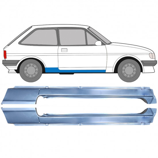 Dørpanel til Ford Fiesta 1983-1989 / Venstre+Højre 9719