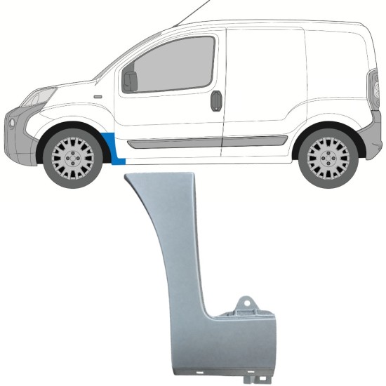 Skærmkant reparationsplade til Peugeot Bipper 2007-2017 / Venstre 16945