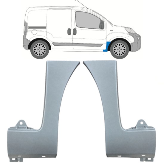Skærmkant reparationsplade til Peugeot Bipper 2007-2017 / Venstre+Højre 16946