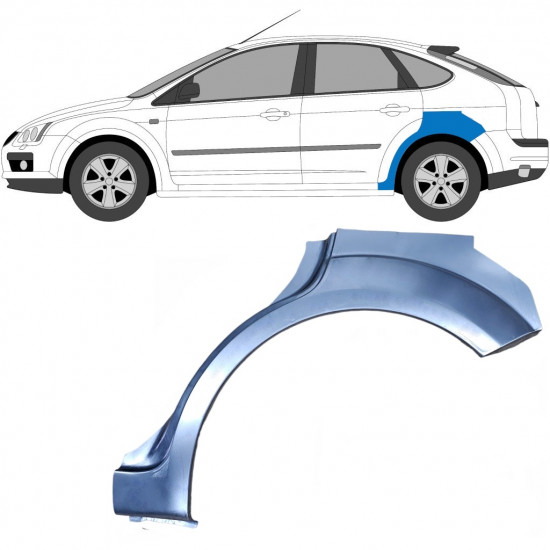 FORD FOCUS 2004-2011 4/5 DØR BAGSKÆRM / VENSTRE