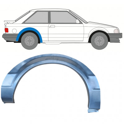 Bagskærm reparationspanel til Ford Escort 1980-1986 / Højre 7816