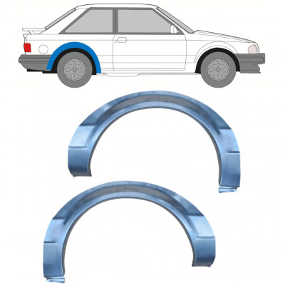 Bagskærm reparationspanel til Ford Escort 1980-1986 / Venstre+Højre / Sæt 10527