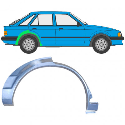 Bagskærm reparationspanel til Ford Escort 1980-1986 / Højre 7820