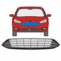 Forkromet grill til Ford Focus 2014-2018  7489