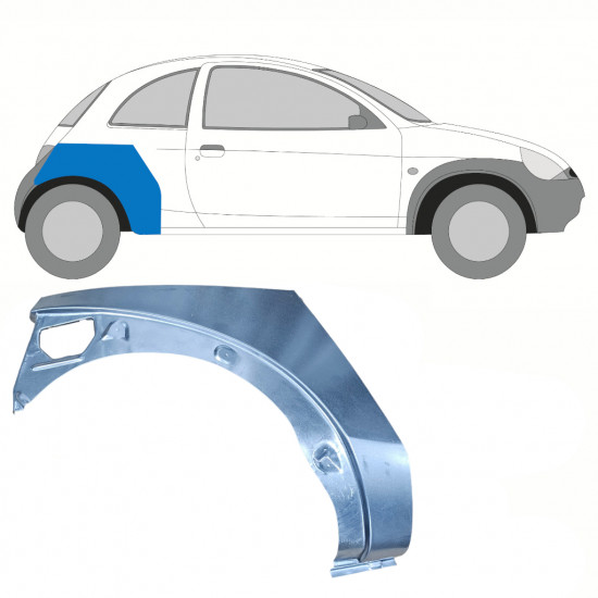 Bagskærm reparationspanel til Ford KA 1996-2008 / Højre 10769