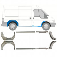 Dørpanel og bagskærm reparationspanel til Ford Transit 2000-2013 / SWB / Sæt 9694