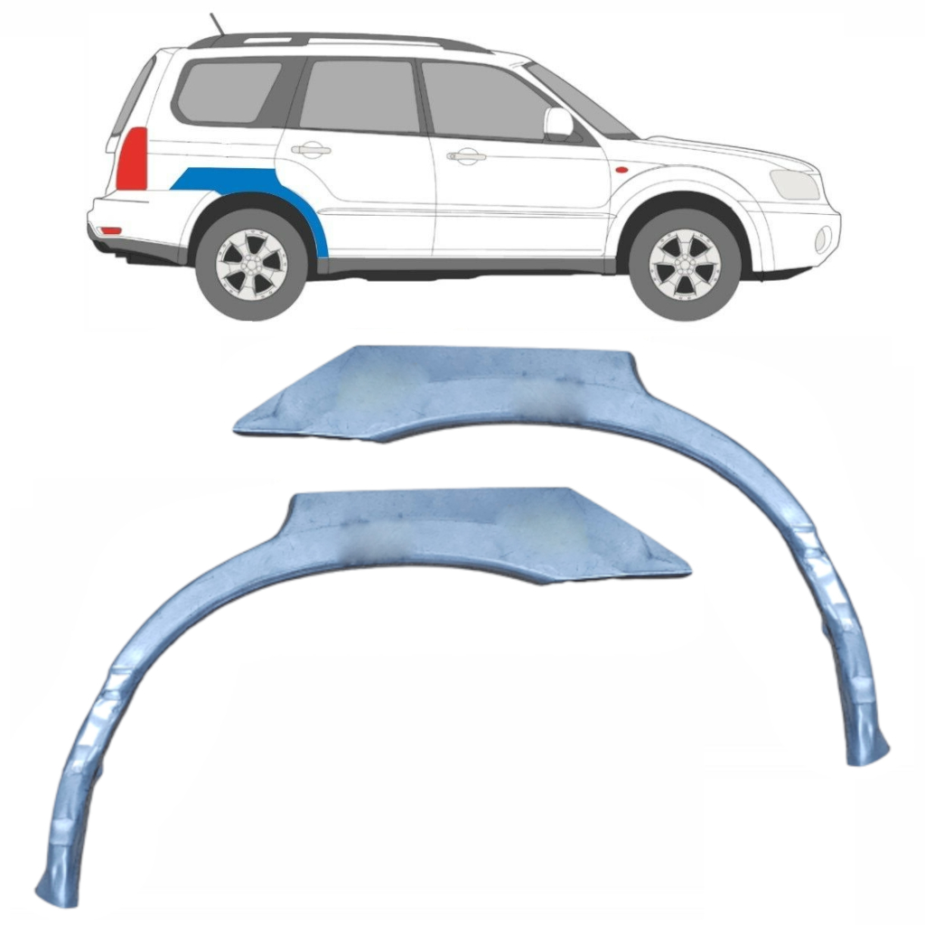 Bagskærm Reparationspanel Til Subaru Forester Sg 2002-2008 / Venstre+Højre / Sæt 9209