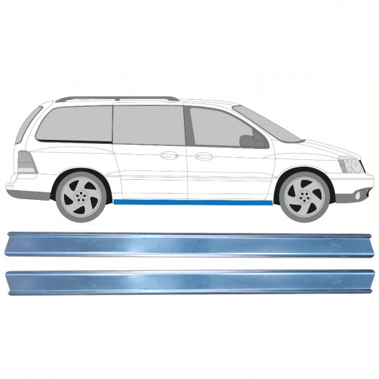 Dørpanel reparationsplade til Ford Freestar 2004-2007 / Venstre = Højre (symmetrisk) / Sæt 9951