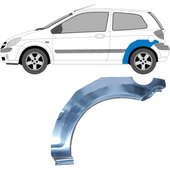 Bagskærm reparationspanel til Hyundai Getz 2002-2010 / Venstre 6663