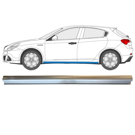 Reparationsplade til nederste del af dørpanel til Alfa Romeo Giulietta 2010-2020 / Venstre 15003 Reparationsplade til nederste del af dørpanel til Alfa Romeo Giulietta 2010-2020 / Venstre 15003