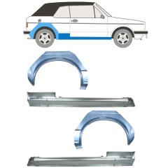Dørpanel og bagskærm reparationspanel til Volkswagen Golf 1 1974-1985 / CABRIO / Sæt 12579