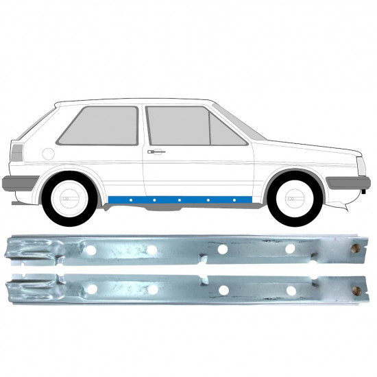 Dørpanel reparationsplade indvendig til VW Golf 2 1982-1992 / Venstre+Højre / Sæt 11027