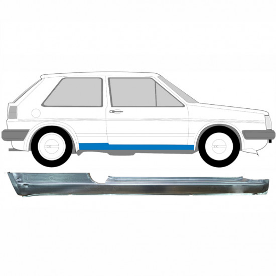 Dørpanel reparationsplade til VW Golf 2 1982- / Højre 7097