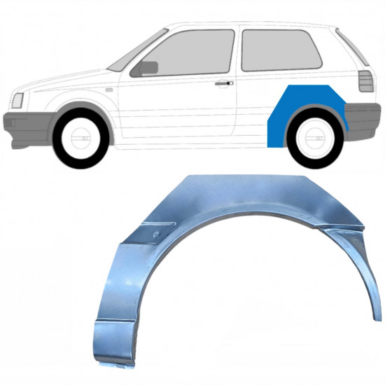 VW GOLF 3 1991- 3 DØR REPARATIONSDEL TIL BAGSKÆRM / VENSTRE