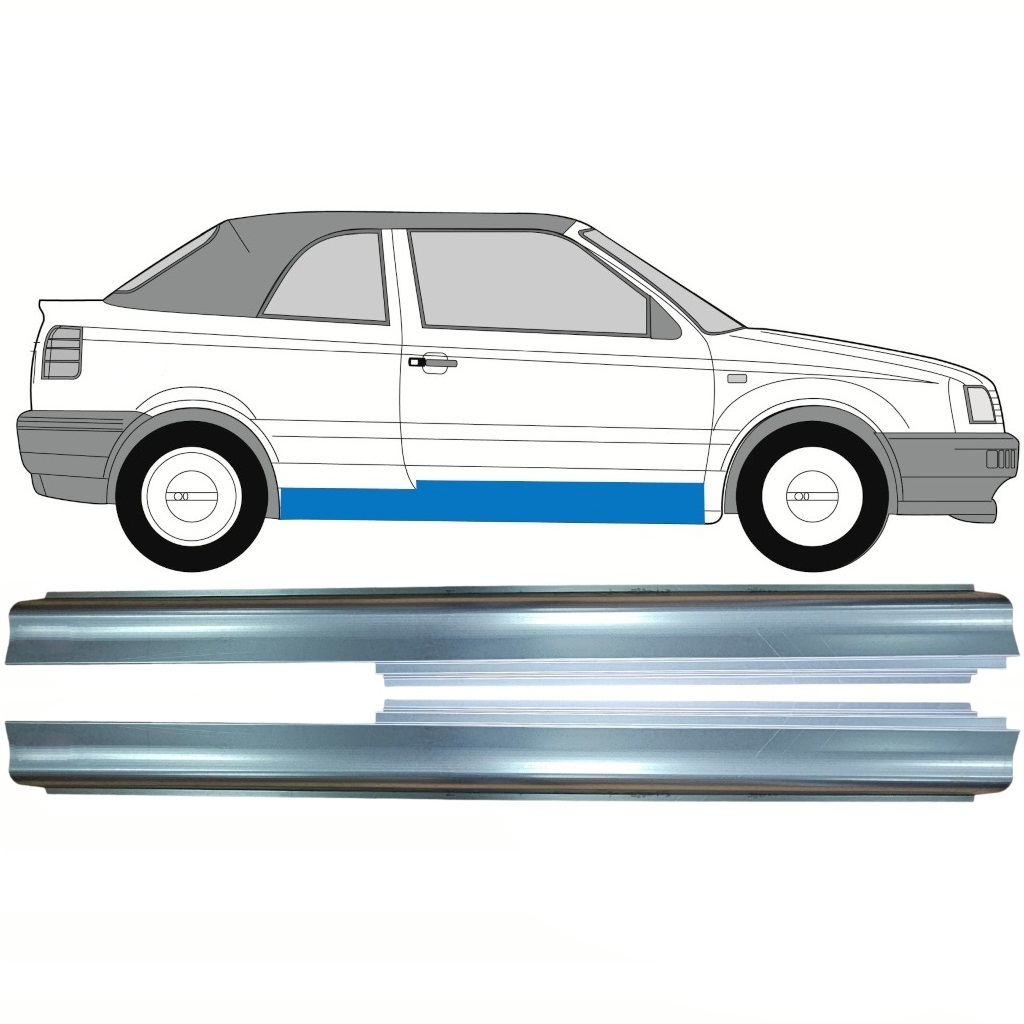 Dørpanel Reparationsplade Til Vw Golf 3 1993-1998 / Venstre+Højre / Cabrio / Sæt 10374