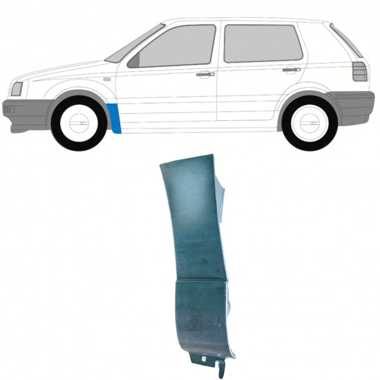 Skærmkant reparationsplade til Volkswagen Golf 3 1991-1998 / Venstre 12978