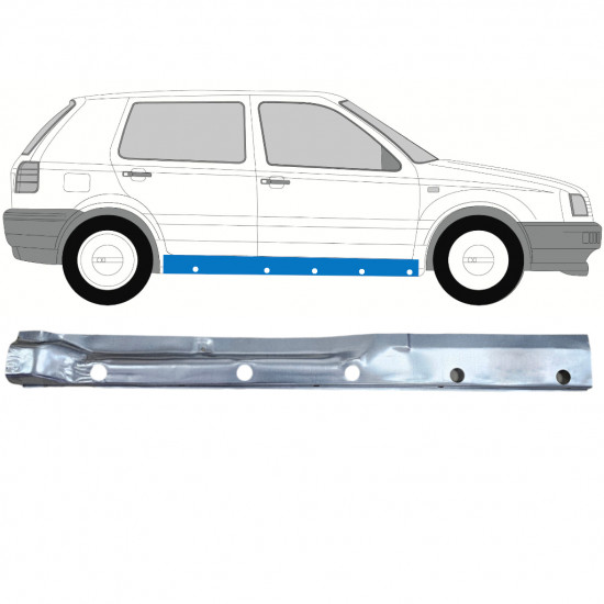 VOLKSWAGEN GOLF 3 1991- INDE PÅ PANEL / HØJRE