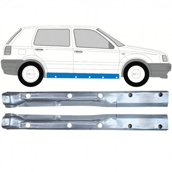 Dørpanel reparationsplade indvendig til Volkswagen Golf 3 1991- / Sæt 12509