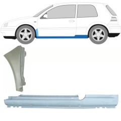Dørpanel + reparationsplade til forskærm til Volkswagen Golf 4 1997-2006 / Venstre / Sæt 8732