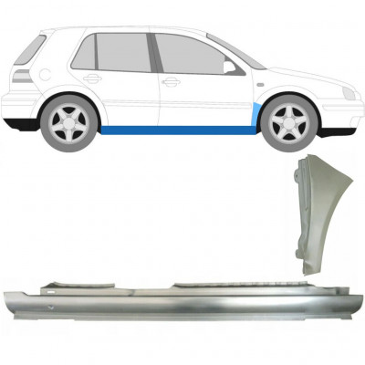 VW GOLF 4 1997- 5 DØR REPARATIONSDEL TIL DØRPANEL + REPARATIONSSÆT TIL FRONTVINGE / HØJRE