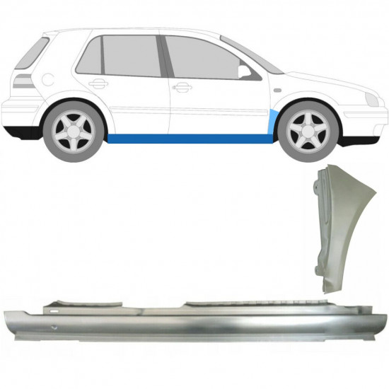 Reparationsplade til dørpanel og forskærm til VW Golf 4 1997- / Højre /  8727