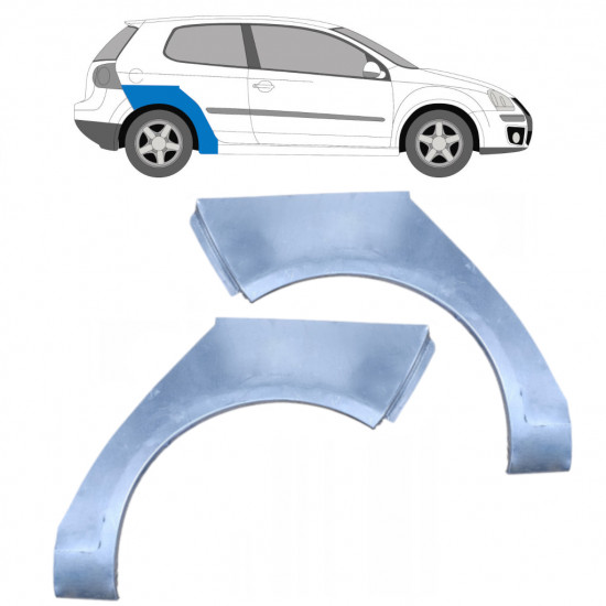 Bagskærm reparationspanel til VW Golf 5 2003-2009 / Venstre+Højre / Sæt 9487