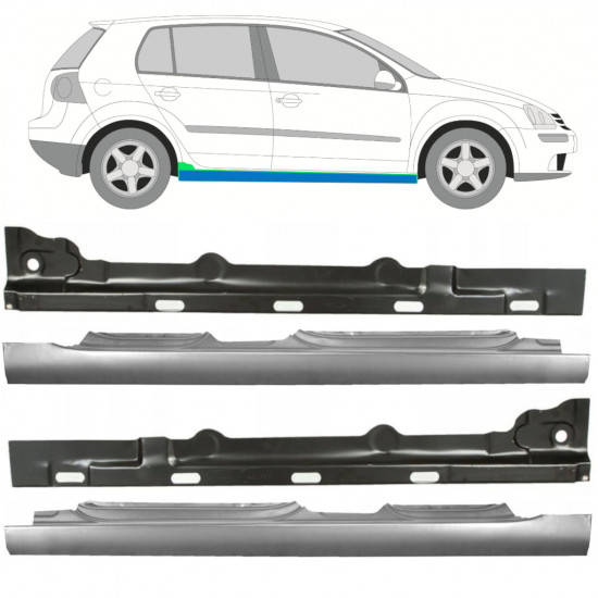 Dørpanel reparationsplade indre + ydre til VW Golf 5 2003-2009 / Sæt 11140