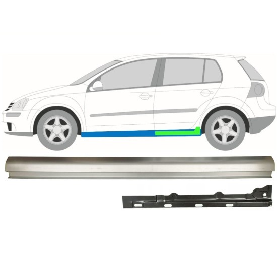 Dørpanel reparationsplade indre + ydre til Volkswagen Golf 5 2003-2009 / Venstre / Sæt 11709