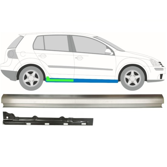 Dørpanel reparationsplade indre + ydre til Volkswagen Golf 5 2003-2009 / Højre / Sæt 11708