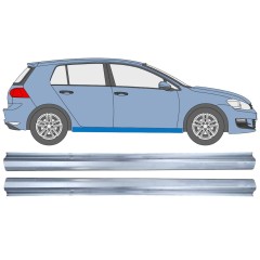 Dørpanel reparationsplade til Volkswagen Golf 7 2012- / Venstre+Højre / Sæt 12454