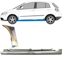 Dørpanel + reparationsplade til forskærm til Volkswagen Golf Plus 2005-2013 / Venstre / Sæt 10381